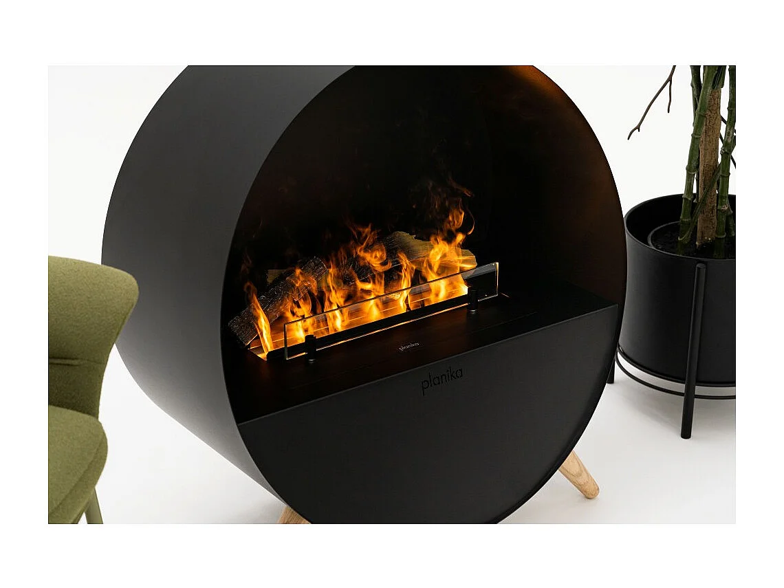 Planika - Misty Water Steam Fireplace met realistisch vlameffect en Optimyst-technologie, afstandsbediening, modern design