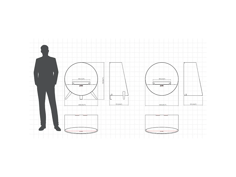 Planika - Cheminée à vapeur d'eau brumeuse avec effet de flamme réaliste et technologie Optimyst, télécommande, design moderne