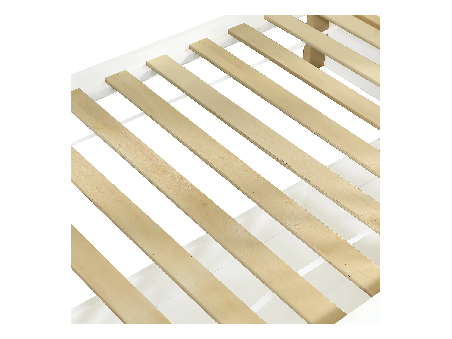 Lits superposés pour enfants 90x200cm - avec 3 tiroirs - avec un petit tableau noir - escalier avec rangement - Blanc + Naturel (sans matelas)