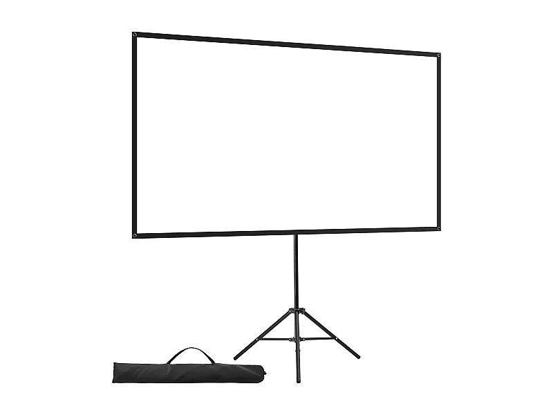 Projektionsleinwand SucceBuy mit Stativ 203,2 cm, Tragbare und Knitterfeste Projektionsleinwand, Großer Betrachtungswinkel 160°, 16:9 4K HD