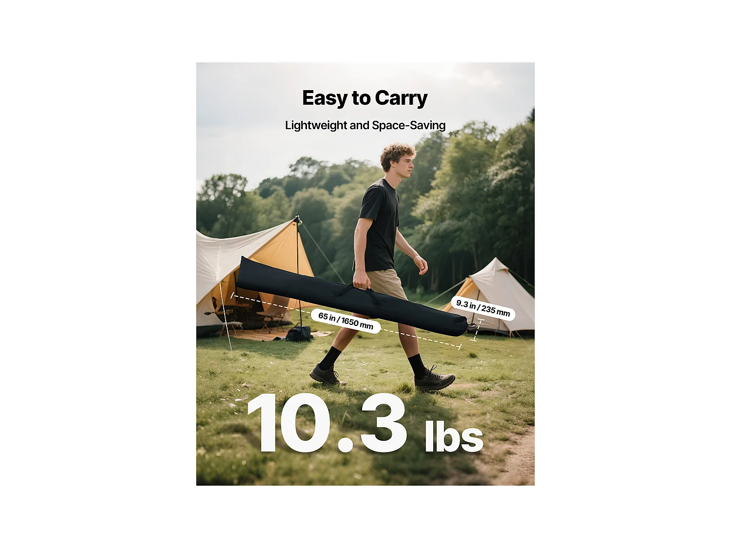 Projektionsleinwand SucceBuy mit Stativ 152,4 cm, Tragbare und Knitterfeste Projektionsleinwand, Großer Betrachtungswinkel 160°, 16:9 4K HD