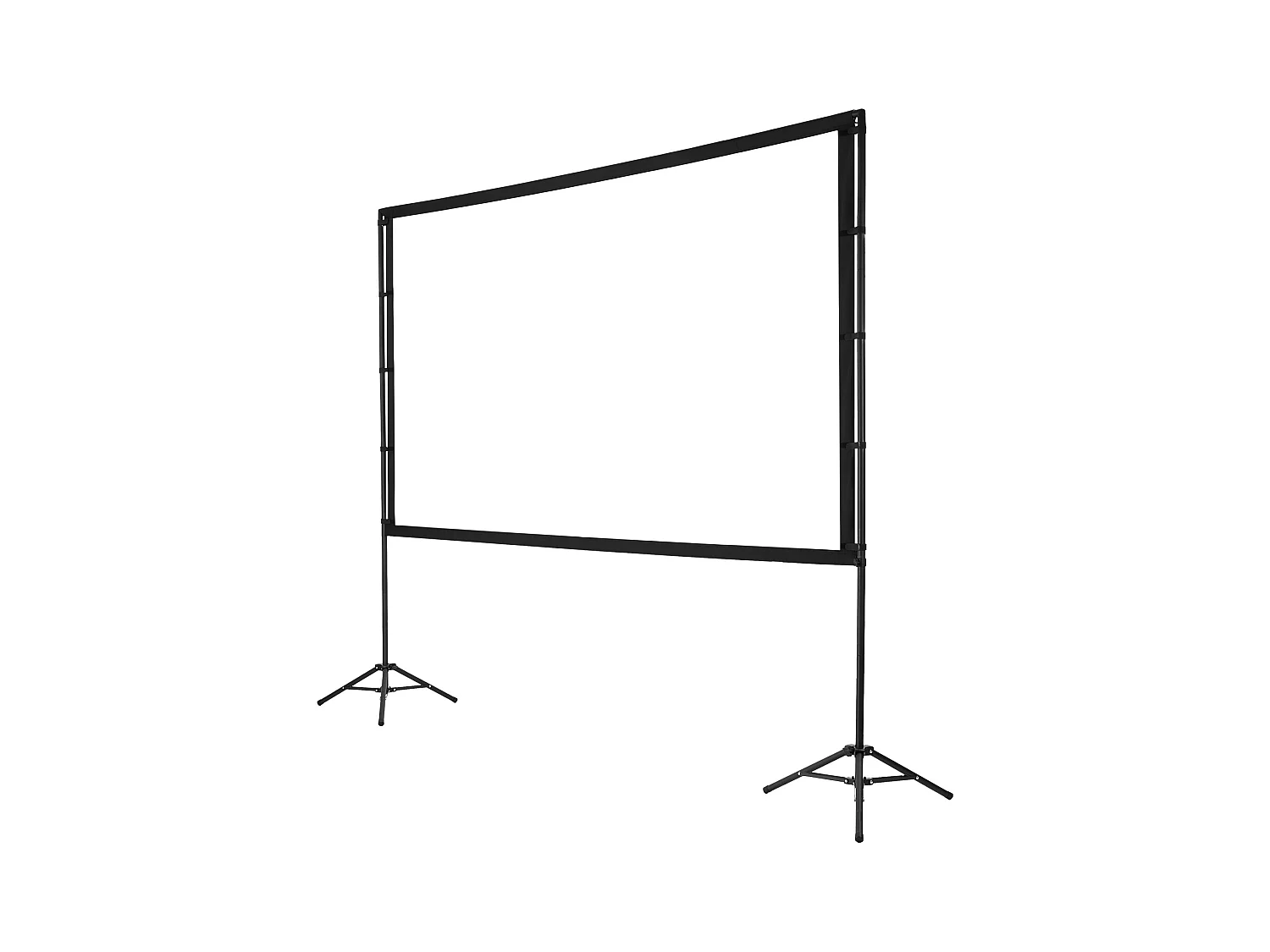 Projektionsleinwand SucceBuy 254 cm mit 2 Stative, Tragbare und Knitterfeste Projektionsleinwand, Großer Betrachtungswinkel 160°, 16:9 4K HD