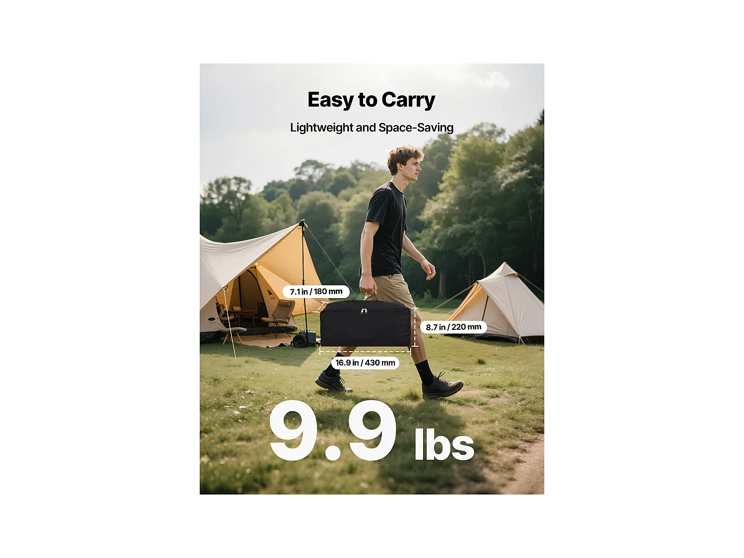 Projektionsleinwand SucceBuy 254 cm mit 2 Stative, Tragbare und Knitterfeste Projektionsleinwand, Großer Betrachtungswinkel 160°, 16:9 4K HD