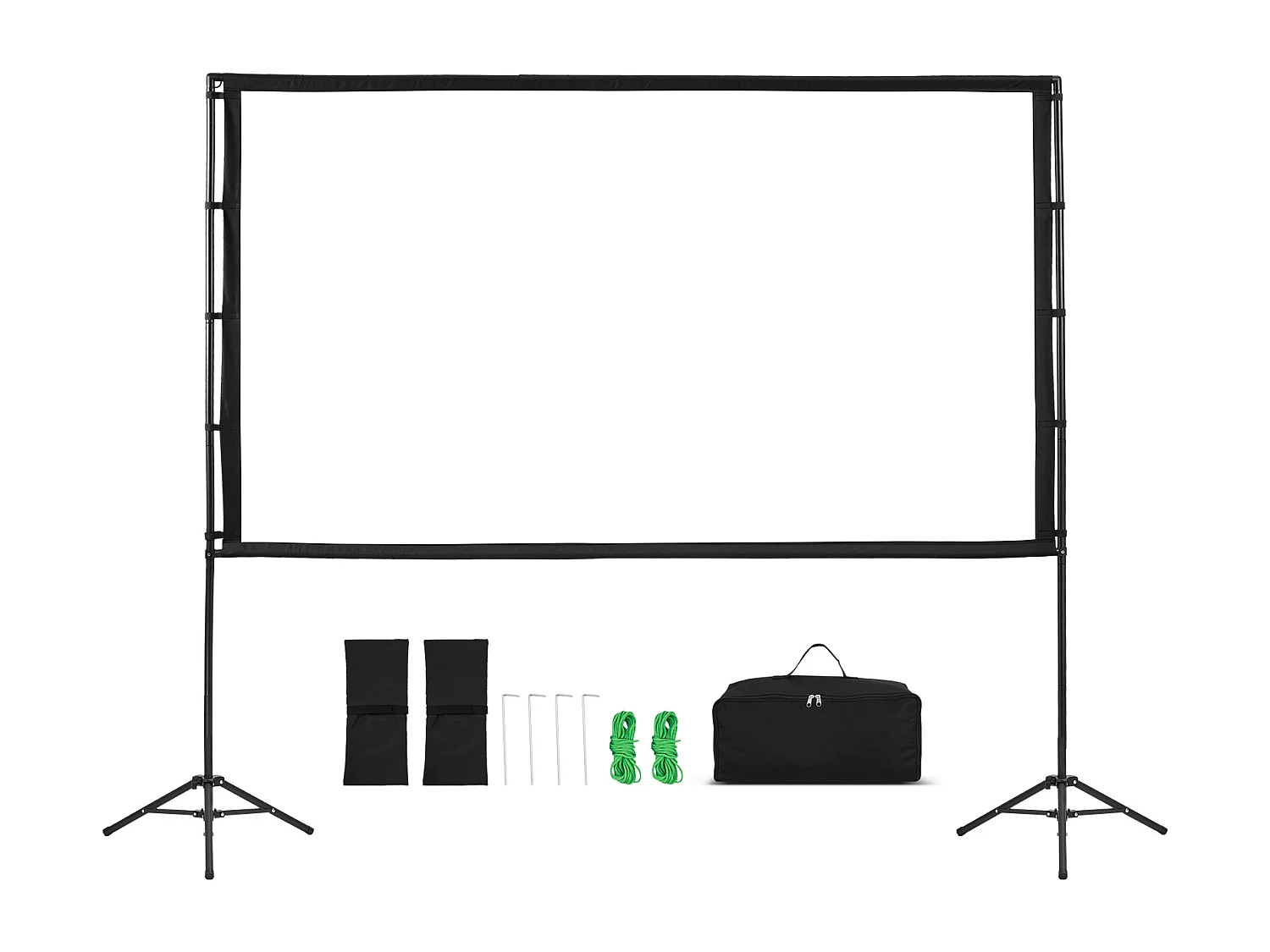 Écran de Projection SucceBuy de 254 cm avec 2 Trépieds, Toile de Projection Portable et Infroissable, Grand Angle de Vision 160°, 16:9 4K HD