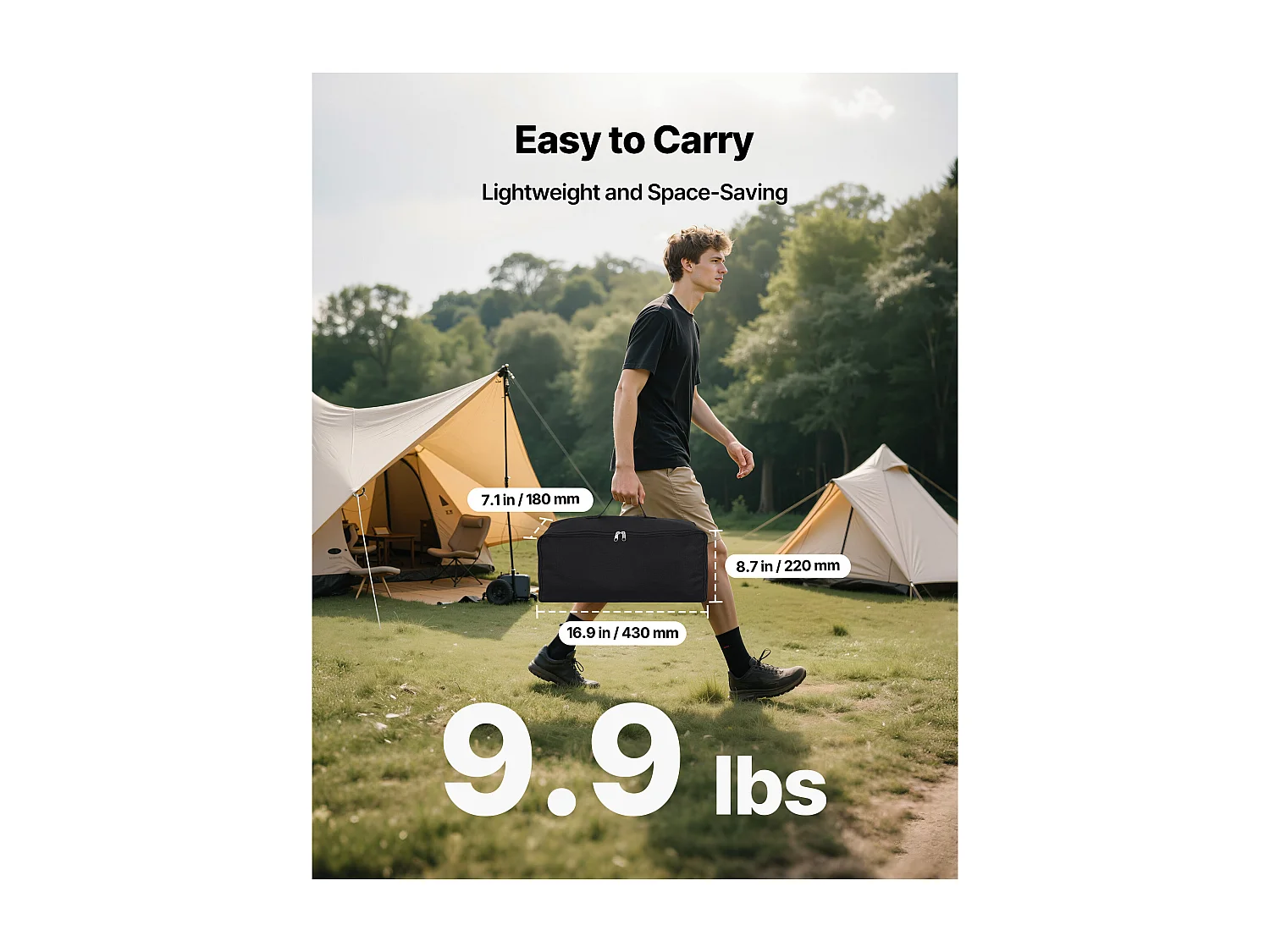 Écran de Projection SucceBuy de 254 cm avec 2 Trépieds, Toile de Projection Portable et Infroissable, Grand Angle de Vision 160°, 16:9 4K HD