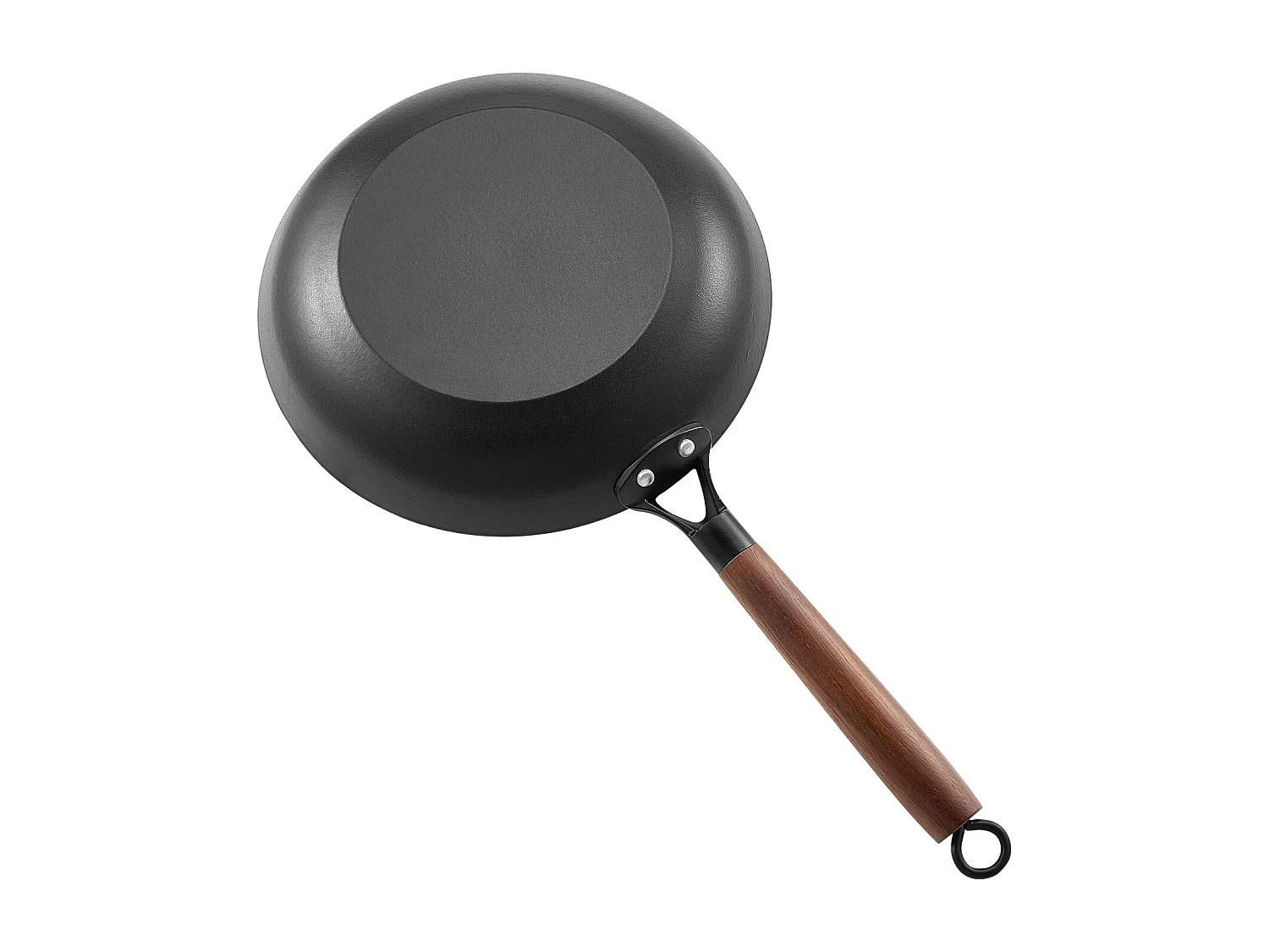 Poêle en Fonte SucceBuy, 3PCs 20,5/26,5/31 cm, Sauteuse Antiadhésive Pré-Assaisonnée avec Poignée en Bois Amovible, pour  Gaz, Électrique, Induction, Noir