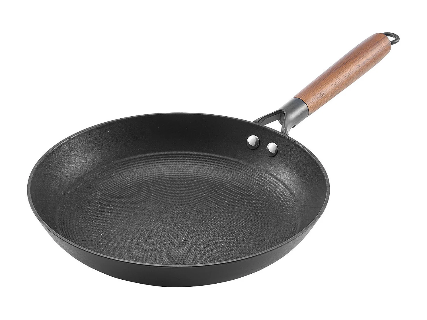 Poêle en Fonte SucceBuy, 3PCs 20,5/26,5/31 cm, Sauteuse Antiadhésive Pré-Assaisonnée avec Poignée en Bois Amovible, pour  Gaz, Électrique, Induction, Noir