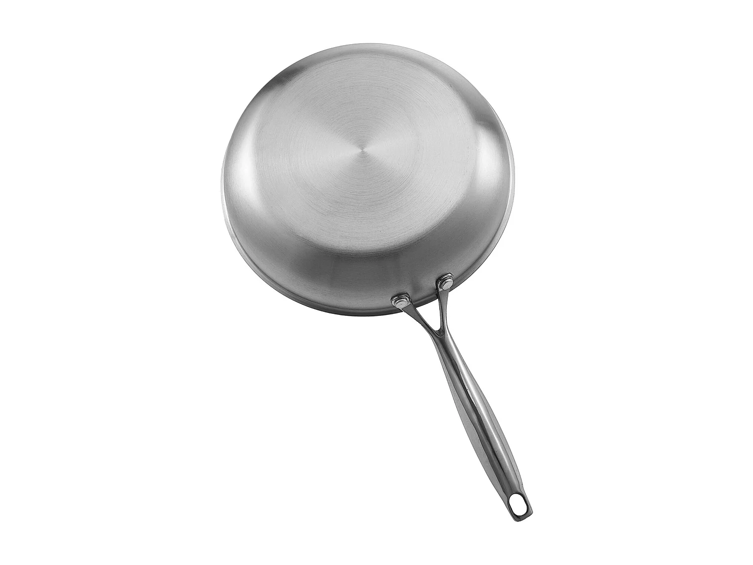 Poêle en Acier Inoxydable SucceBuy, 3PCs 24/28/32 cm, Sauteuse avec Poignée Résistante À la Chaleur, Ustensiles de Cuisine Restaurant, pour  Gaz, Argent