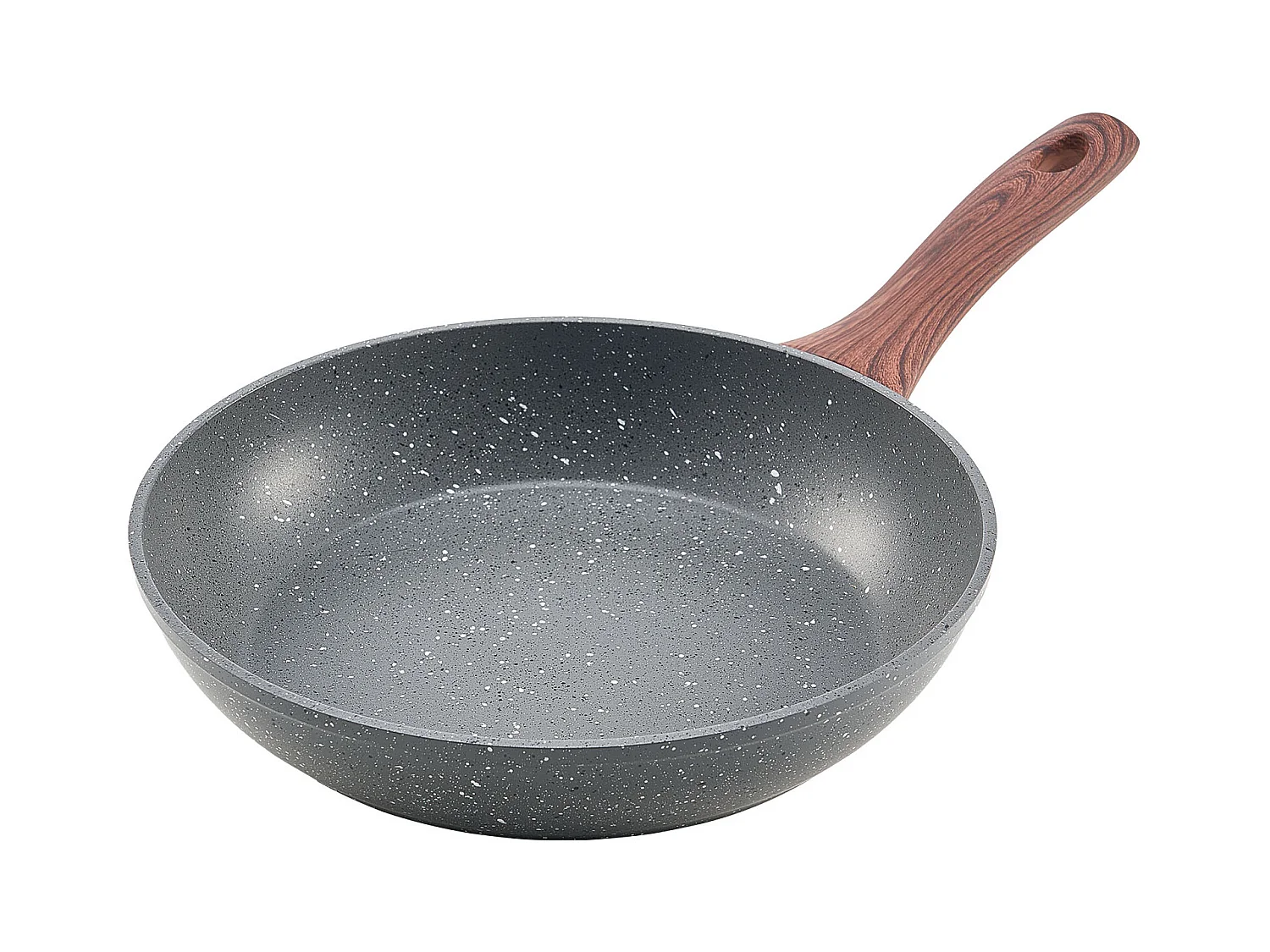 Poêle en Aluminium SucceBuy, 3PCs 25/28/32,5 cm, Sauteuse Antiadhésive Pré-Assaisonnée avec Poignée Résistante À la Chaleur, pour  Gaz, Électrique, Gris