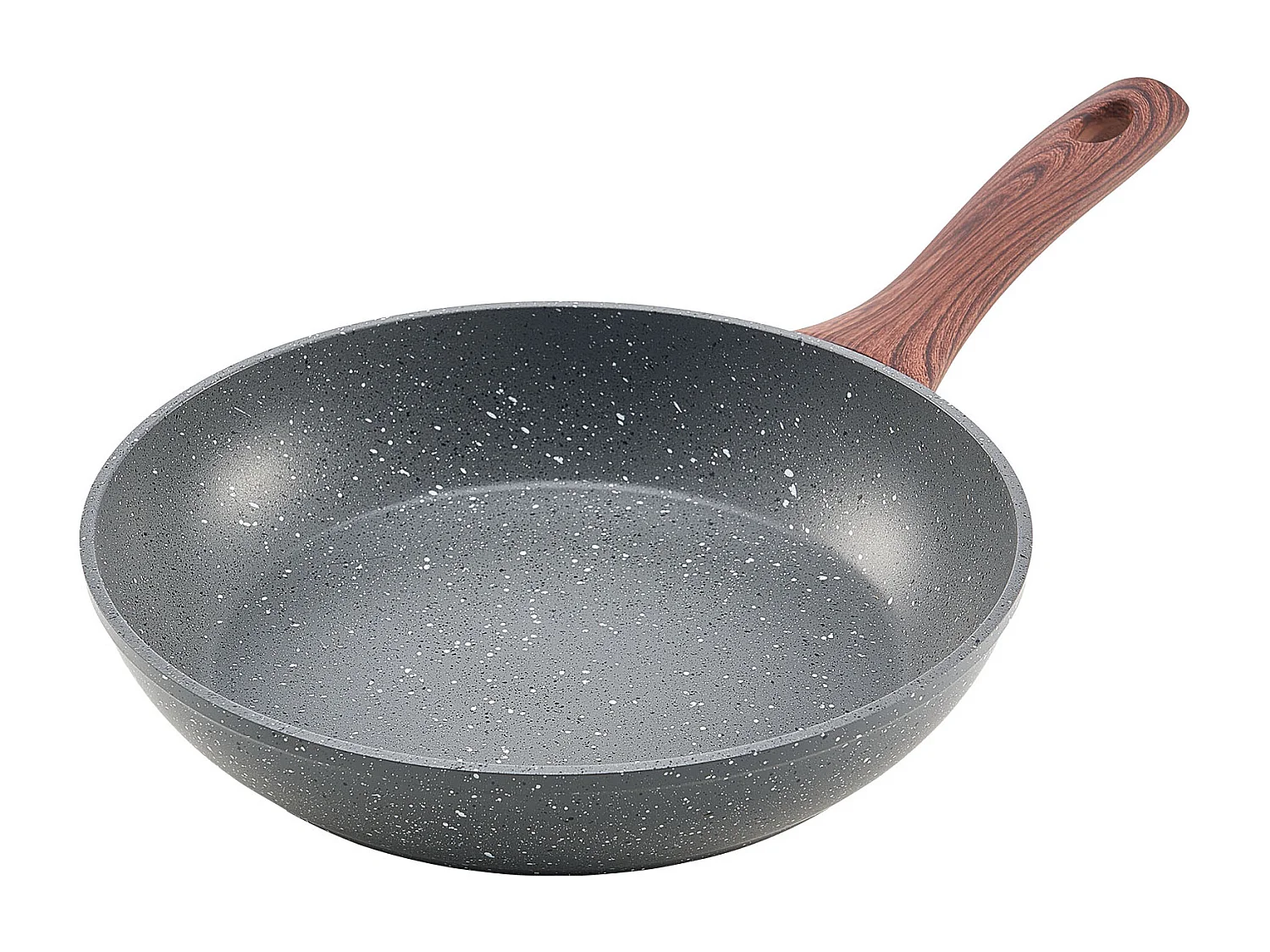 Poêle en Aluminium SucceBuy, 3PCs 25/28/32,5 cm, Sauteuse Antiadhésive Pré-Assaisonnée avec Poignée Résistante À la Chaleur, pour  Gaz, Électrique, Gris