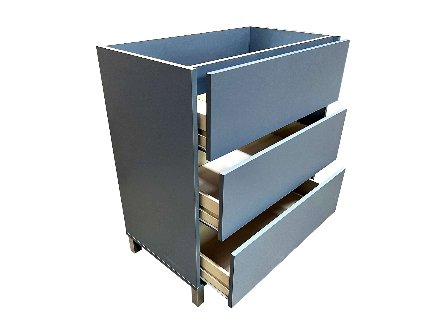 Mueble Baño 82 cm Kalma c/Patas y Espejo (Sin Lavabo) Azul Talco