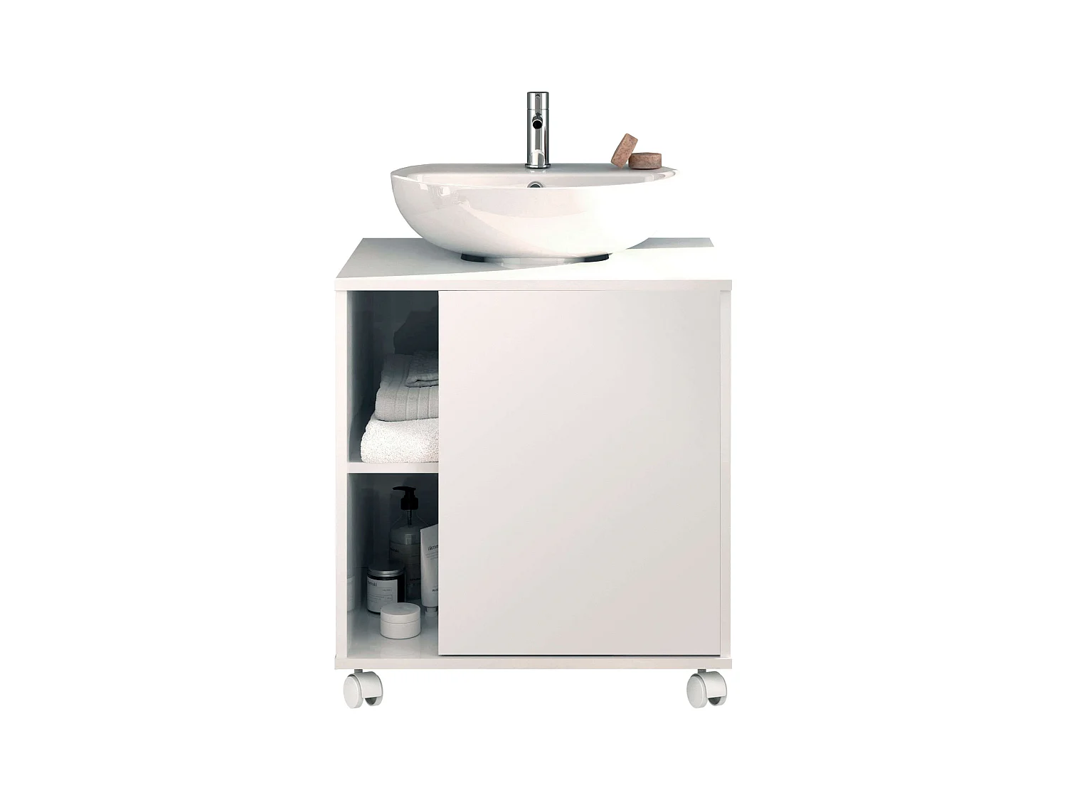 Baño con Ruedas Sitra Blanco Brillo 59 cm