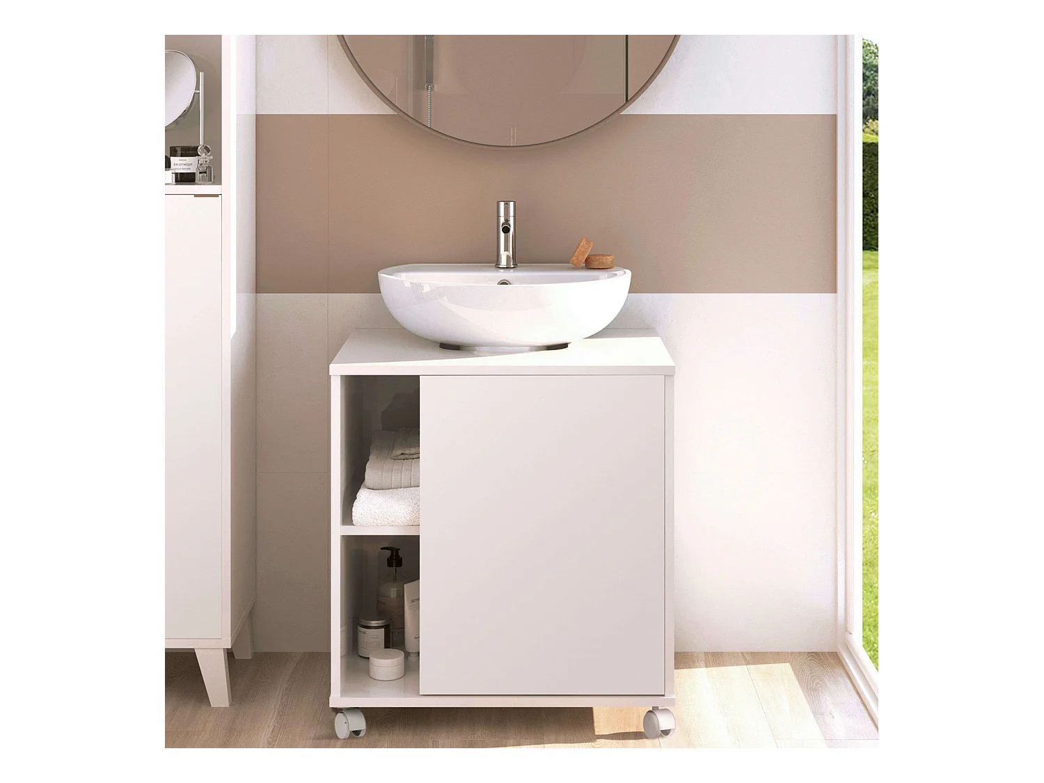 Baño con Ruedas Sitra Blanco Brillo 59 cm