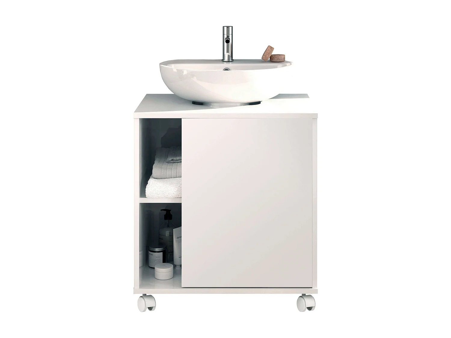 Banheira Sitra Branco Brilho com Rodas 59 cm