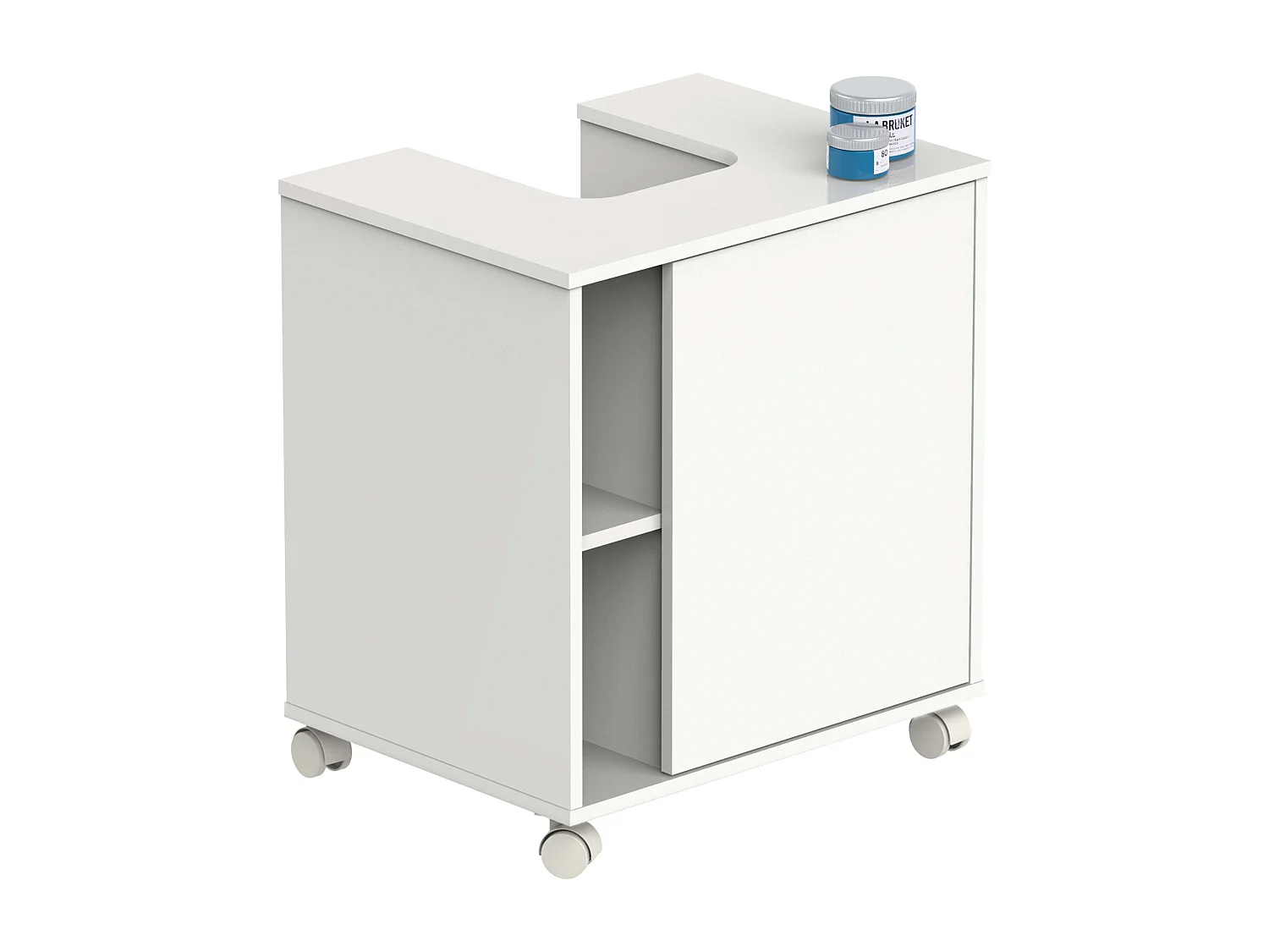 Banheira Sitra Branco Brilho com Rodas 59 cm