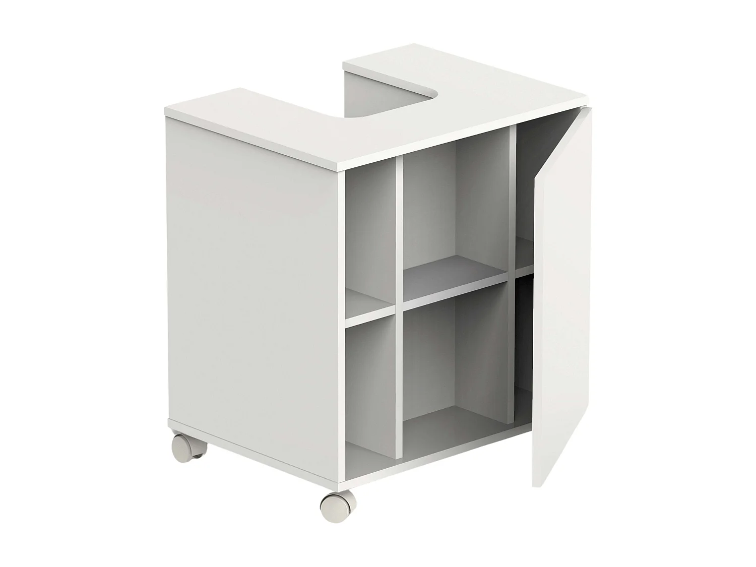 Banheira Sitra Branco Brilho com Rodas 59 cm