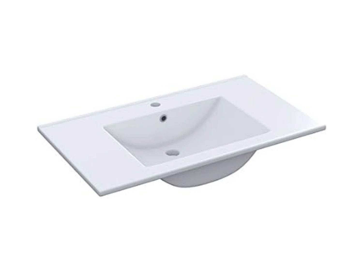 Mueble Baño Taria Contemporáneo Blanco Brillo Espejo 3 Cajones 80x86x45 cm