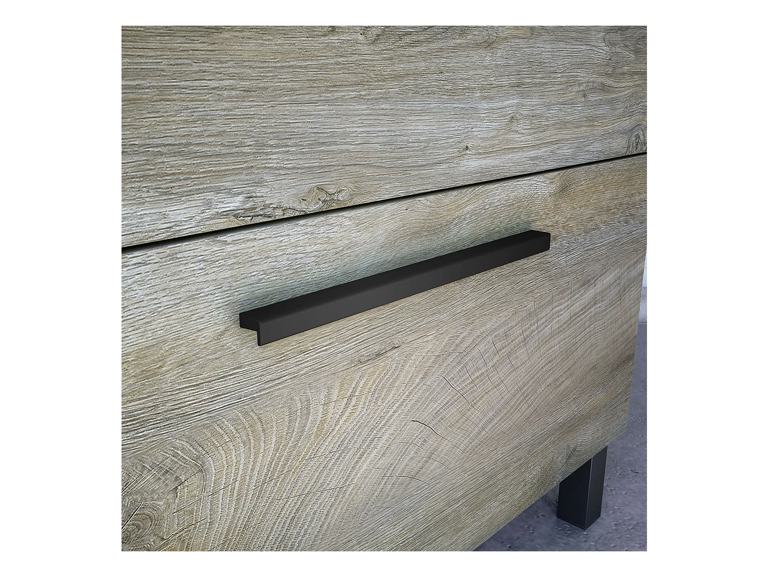 Mueble Baño Athenea Natural Roble Alaska c/Espejo y Lavabo 80x80x45cm