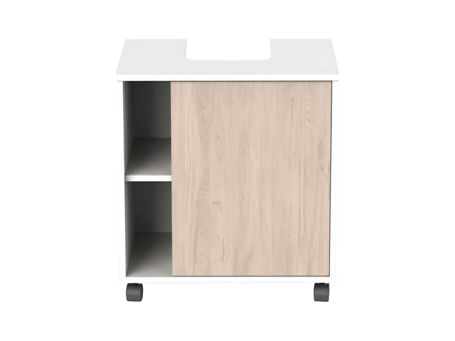 Mueble baño c/ruedas p/lavabo pedestal Sinna 59 cm