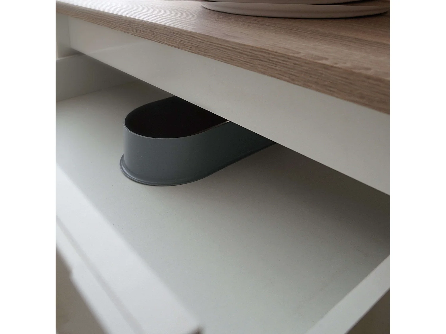 Mueble Baño Siena Estilo Nórdico Blanco y Roble 1 Cajón 2 Puertas (Sin Lavabo)