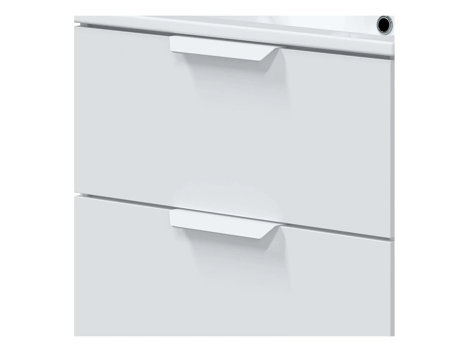 Meuble de salle de bain mural contemporain blanc brillant 60 cm (sans lavabo)