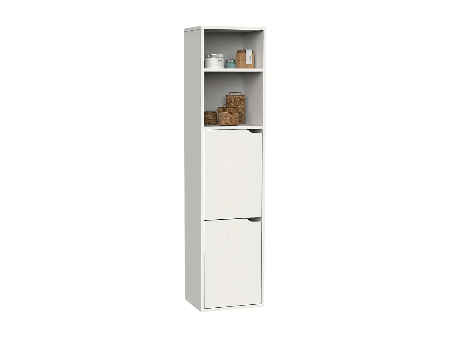 Móveis de banheiro Sella Nordic em carvalho branco Cambriano com 2 portas de correr, 81 x 94 x 50 cm