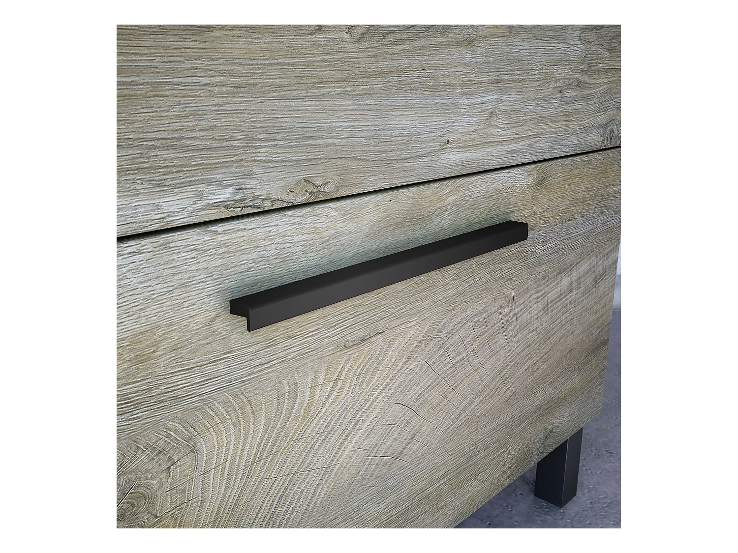 Mueble Baño Aruba Estilo Natural Roble Alaska 2 Cajones + Espejo 57x60x45 cm