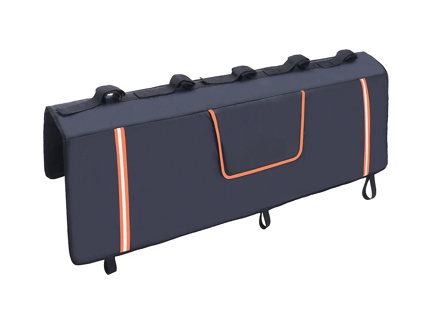 Coussin de Protection de Hayon SucceBuy 135x83 cm Coussin de Hayon Porte-Vélos avec 5 Sangles de Fixation Housse de Protection pour Hayon de Pick-up 2 Poches