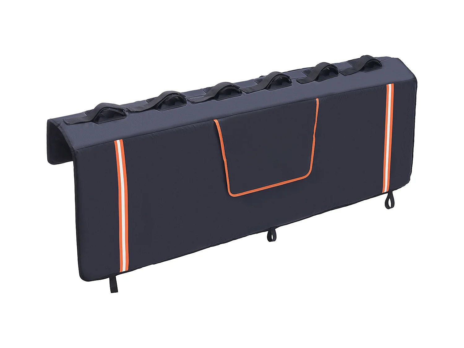 Cojín de Protección SucceBuy de Portón 157x93 cm Cojín de Portón para Bicicletas en PVC y Esponja Funda de Protección para Portón de Pick-up 6 Correas