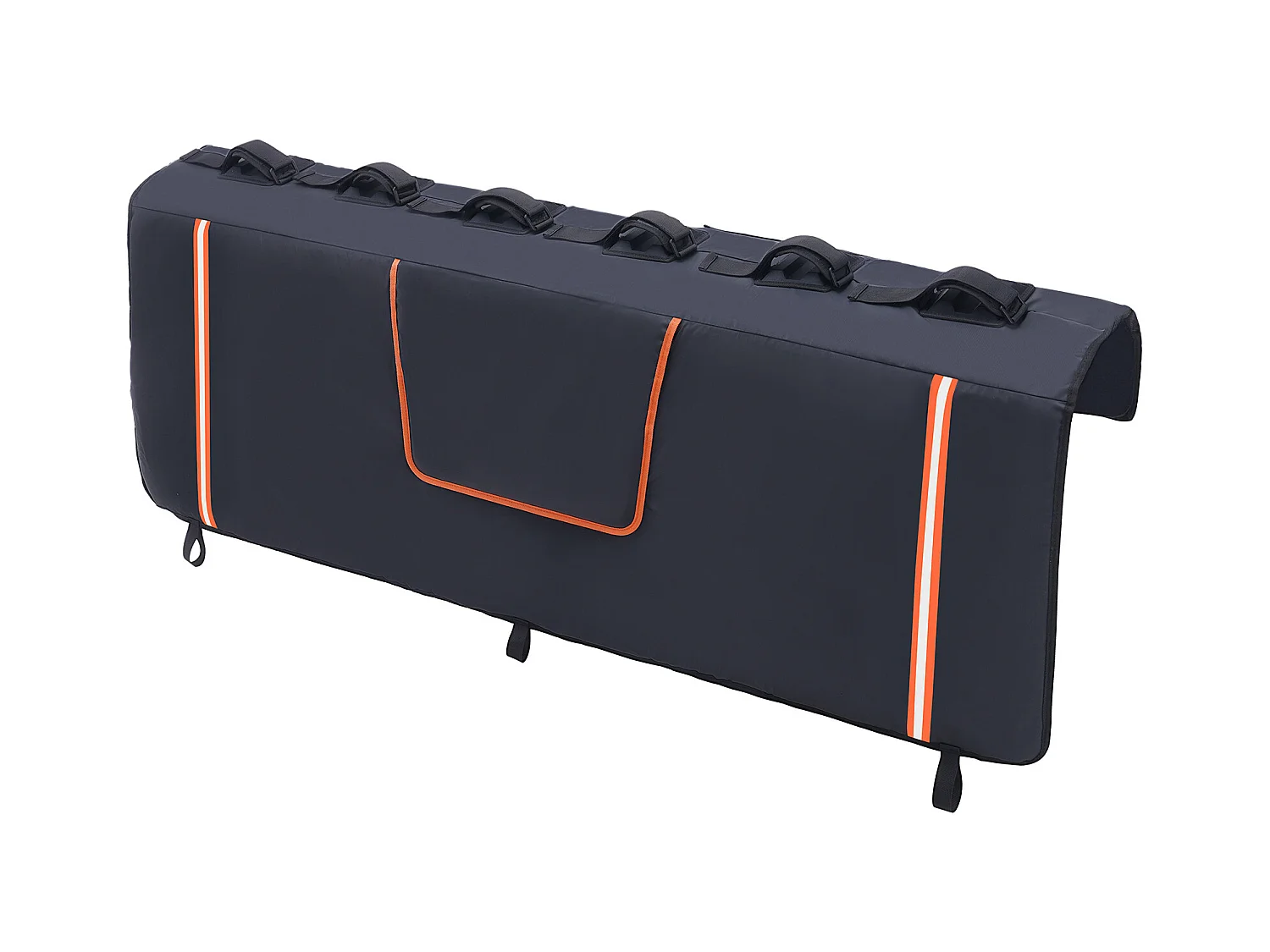 Cojín de Protección SucceBuy de Portón 157x93 cm Cojín de Portón para Bicicletas en PVC y Esponja Funda de Protección para Portón de Pick-up 6 Correas