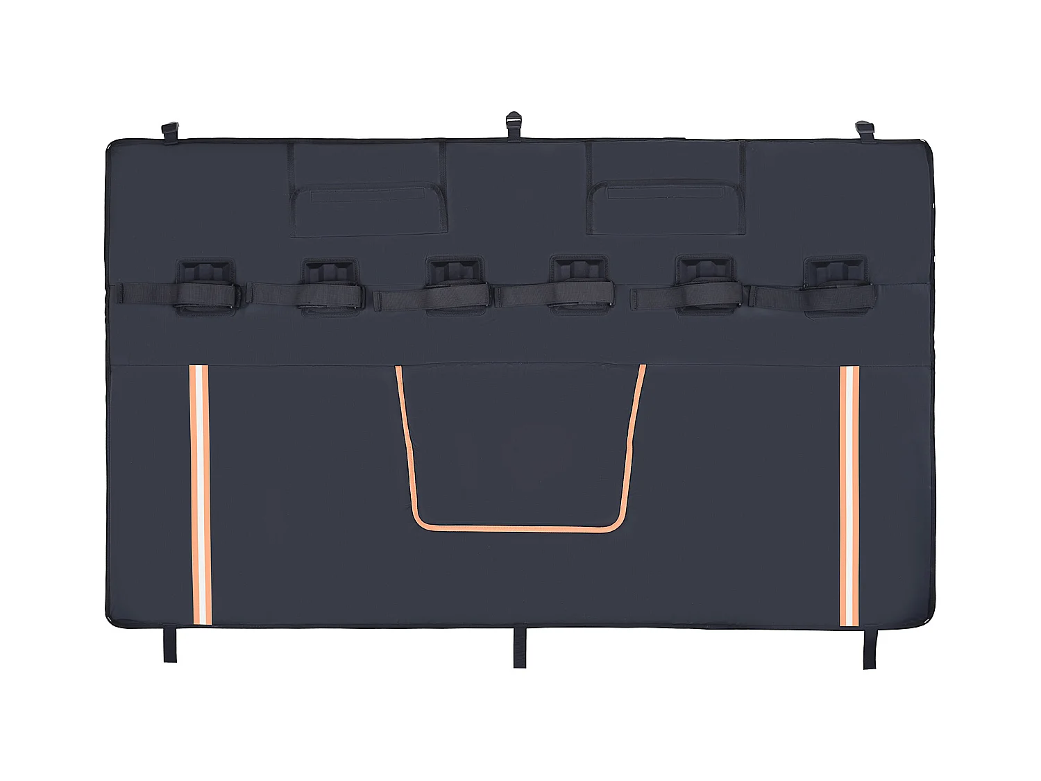 Cojín de Protección SucceBuy de Portón 157x93 cm Cojín de Portón para Bicicletas en PVC y Esponja Funda de Protección para Portón de Pick-up 6 Correas