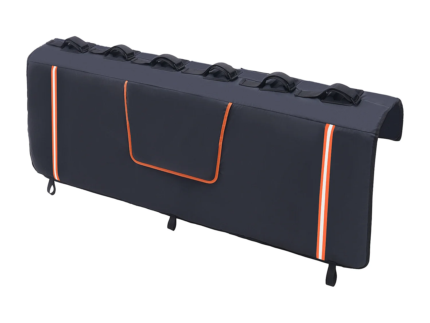 Beschermkussen SucceBuy voor Achterklep 157x93 cm Fietsendrager Achterklepkussen van PVC en Schuim Hoes ter Bescherming voor Achterklep van Pick-up 6 Riemen