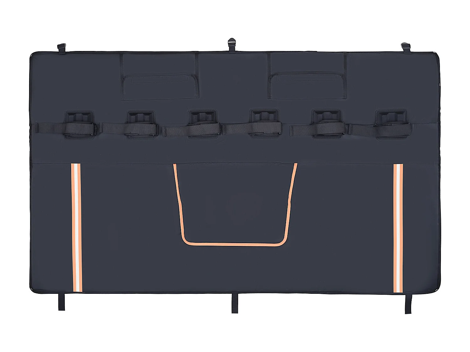 Beschermkussen SucceBuy voor Achterklep 157x93 cm Fietsendrager Achterklepkussen van PVC en Schuim Hoes ter Bescherming voor Achterklep van Pick-up 6 Riemen