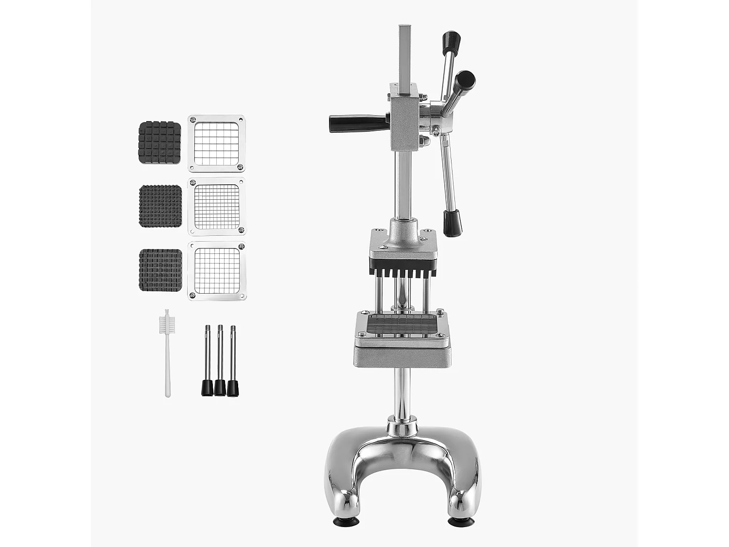 Coupe-Frites Pomme SucceBuy de Terre Professionnel Manuel, Coupe-Légumes et Fruits Multifonction, avec 3 Lames de Rechange 12,7 mm, 9,5 mm, 6,4 mm