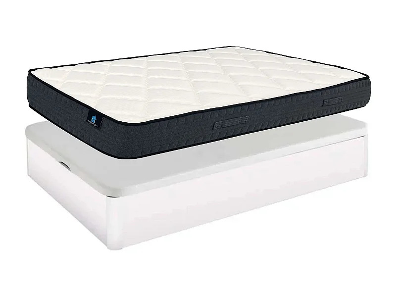 Pack Descanso 90x190 cm Canapé + Colchón Alpha Blanco