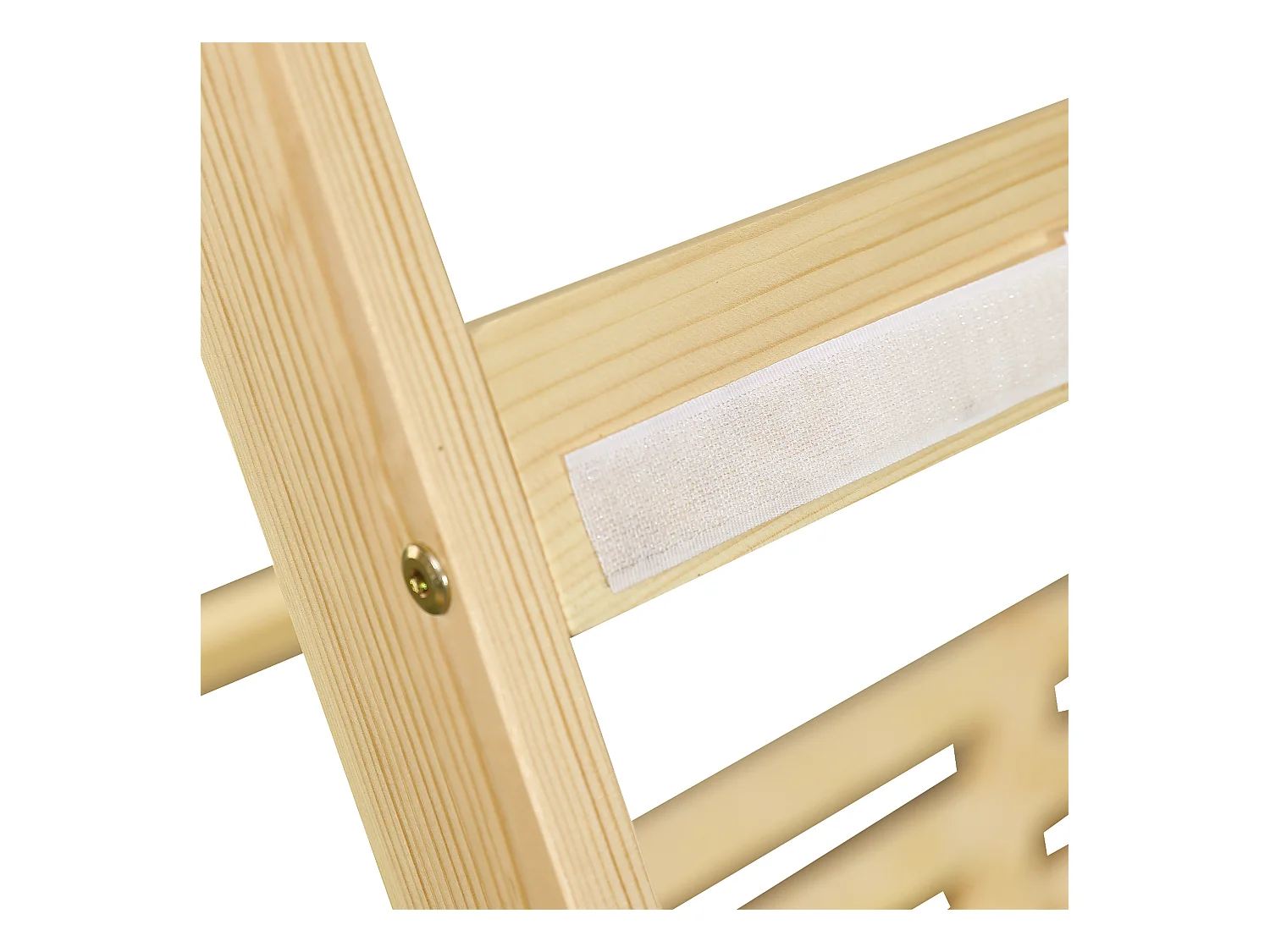 Lit simple 90 x 190 cm - Lit enfant avec barrière et tente - design cabane en rondins - matelas non inclus