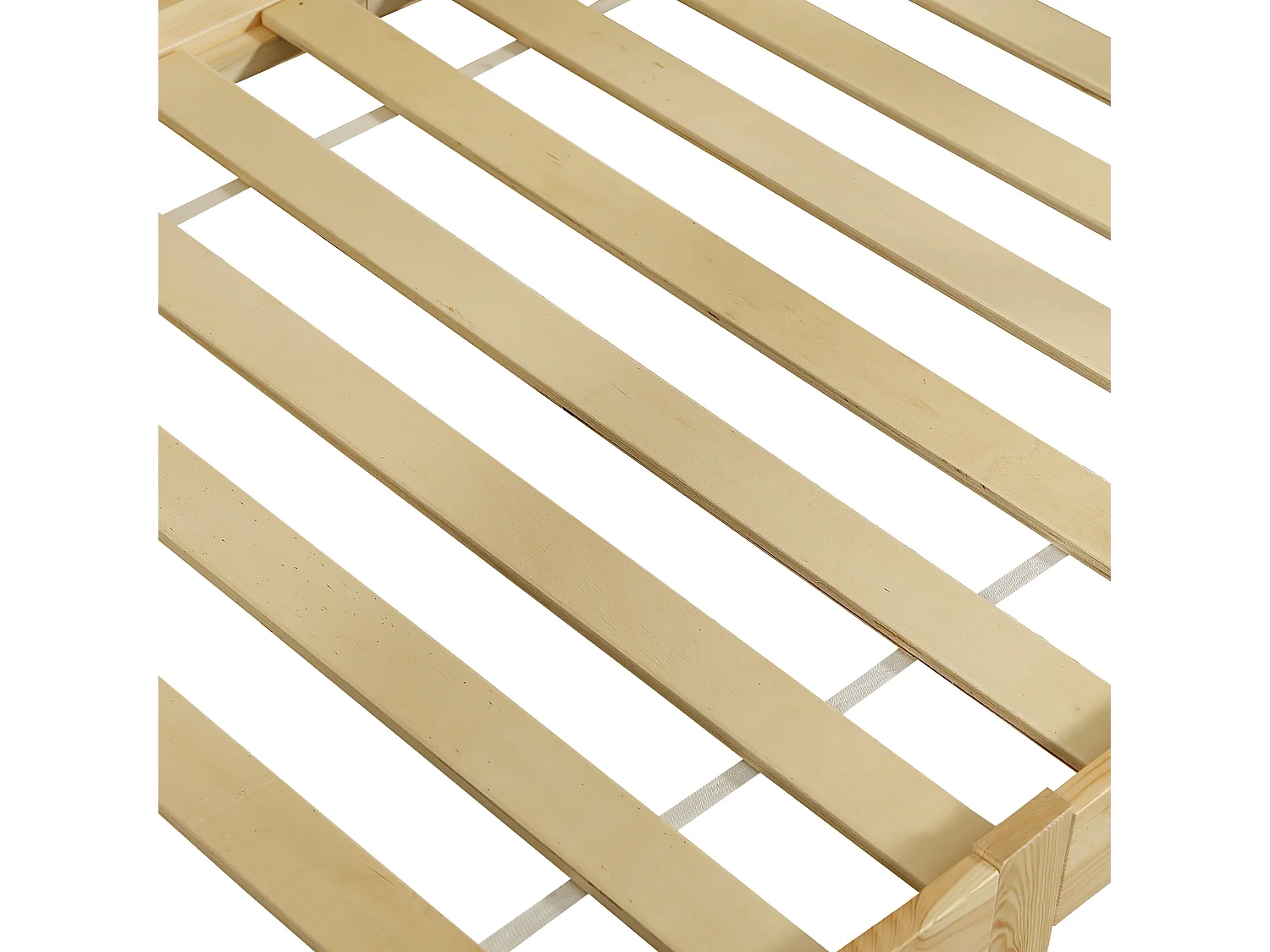 Lit simple 90 x 190 cm - Lit enfant avec barrière et tente - design cabane en rondins - matelas non inclus