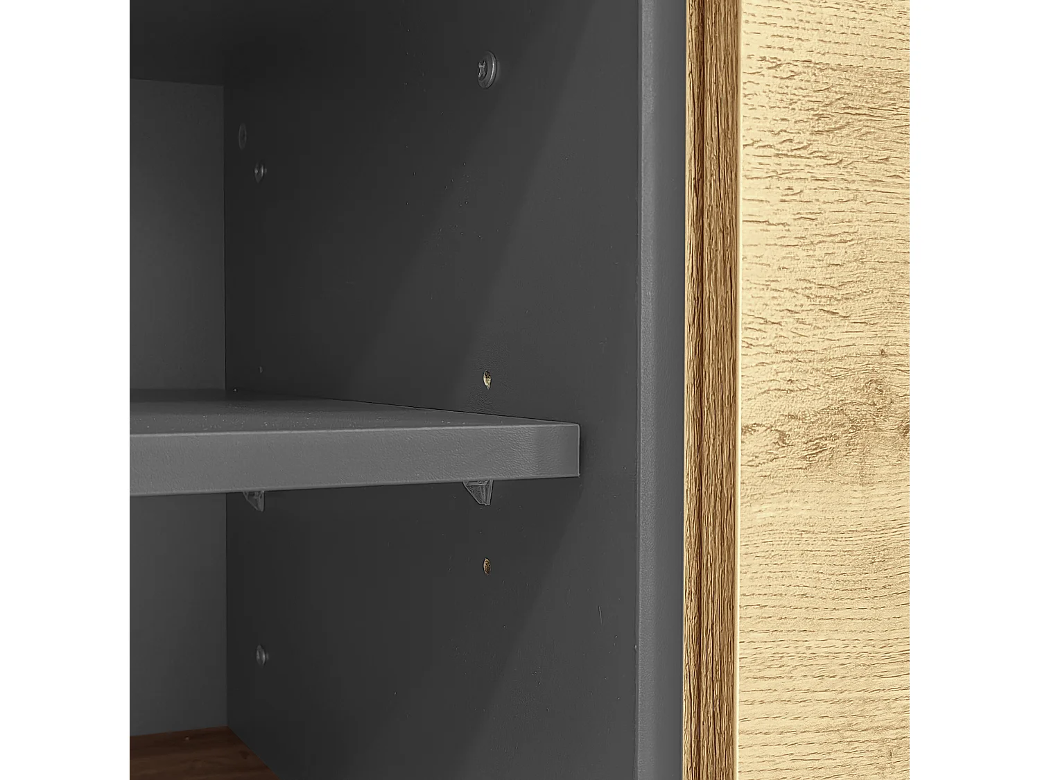 TV-kast van hout - TV-kast met 2 klapdeuren en 2 scharnierdeuren - open opbergruimte