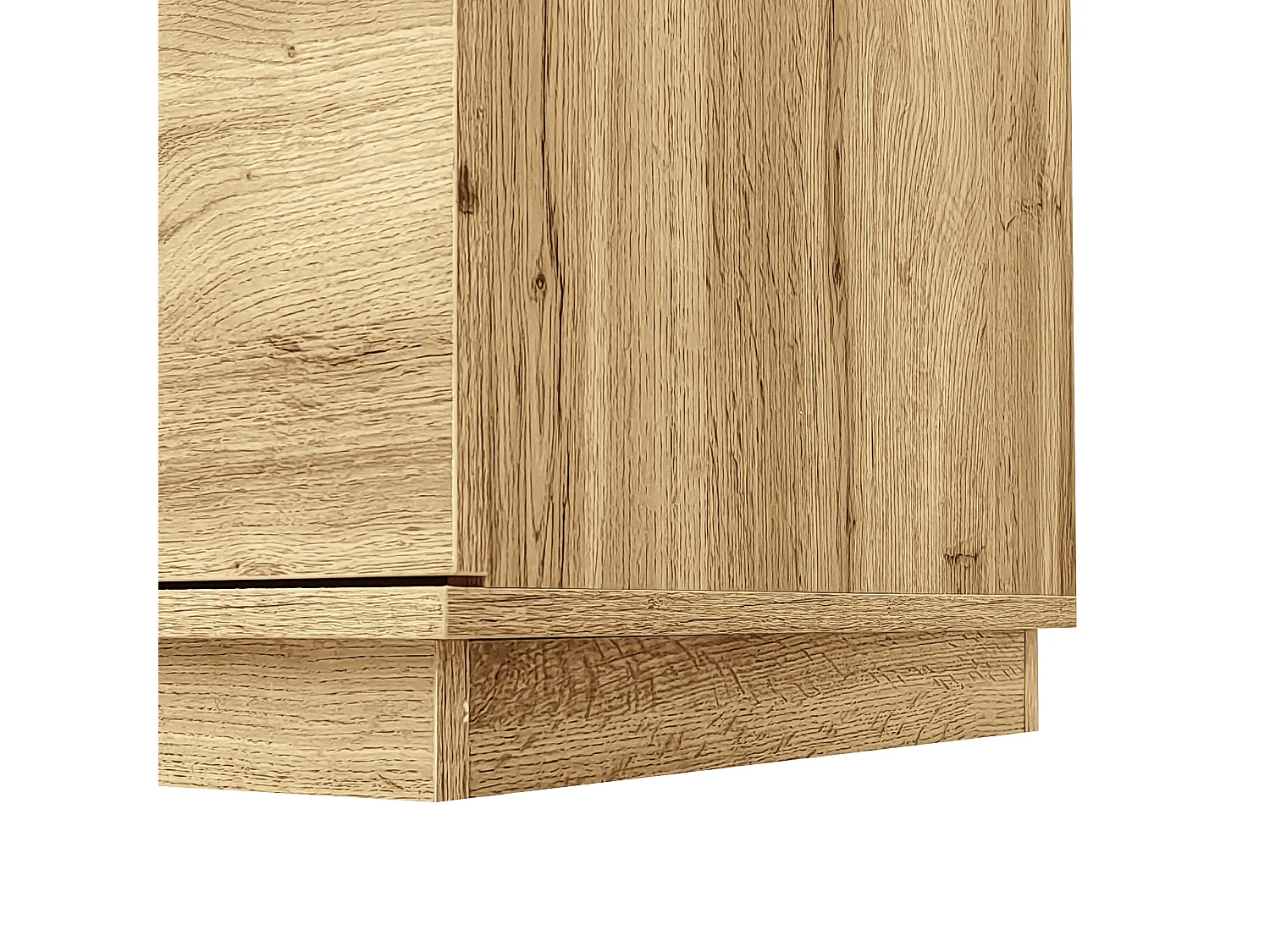 TV-kast van hout - TV-kast met 2 klapdeuren en 2 scharnierdeuren - open opbergruimte