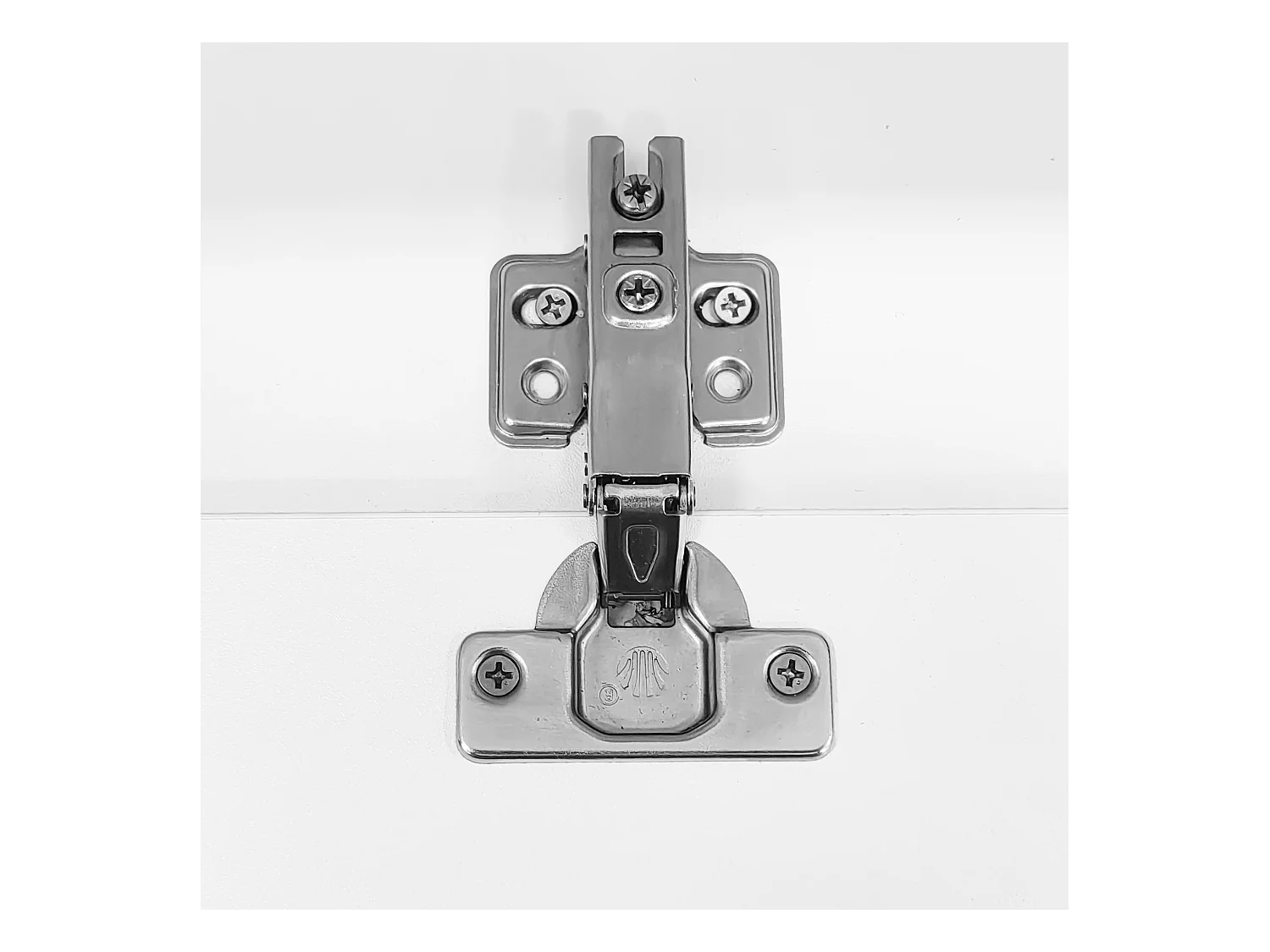 Meuble TV blanc brillant - Meuble TV avec 2 portes et 3 compartiments de rangement ouverts - etagères en verre