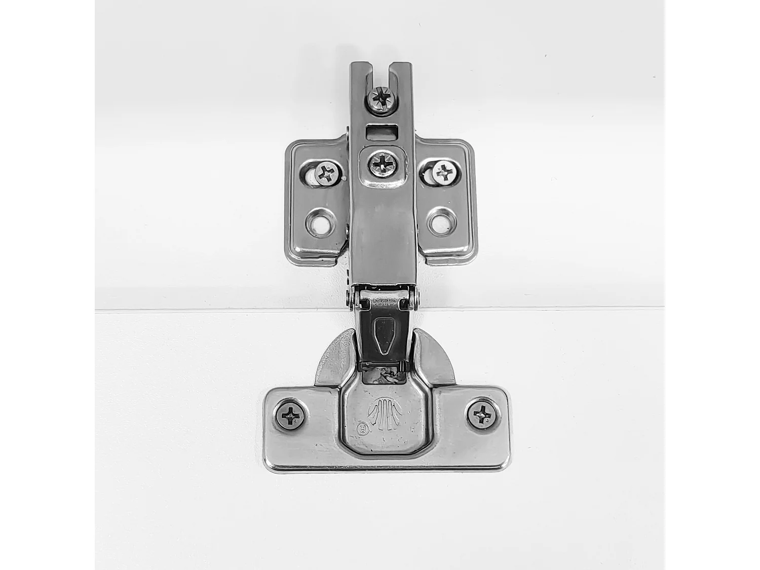 Biały połysk - szafka pod telewizor z 2 drzwiami i 3 otwartymi schowkami - szklane półki