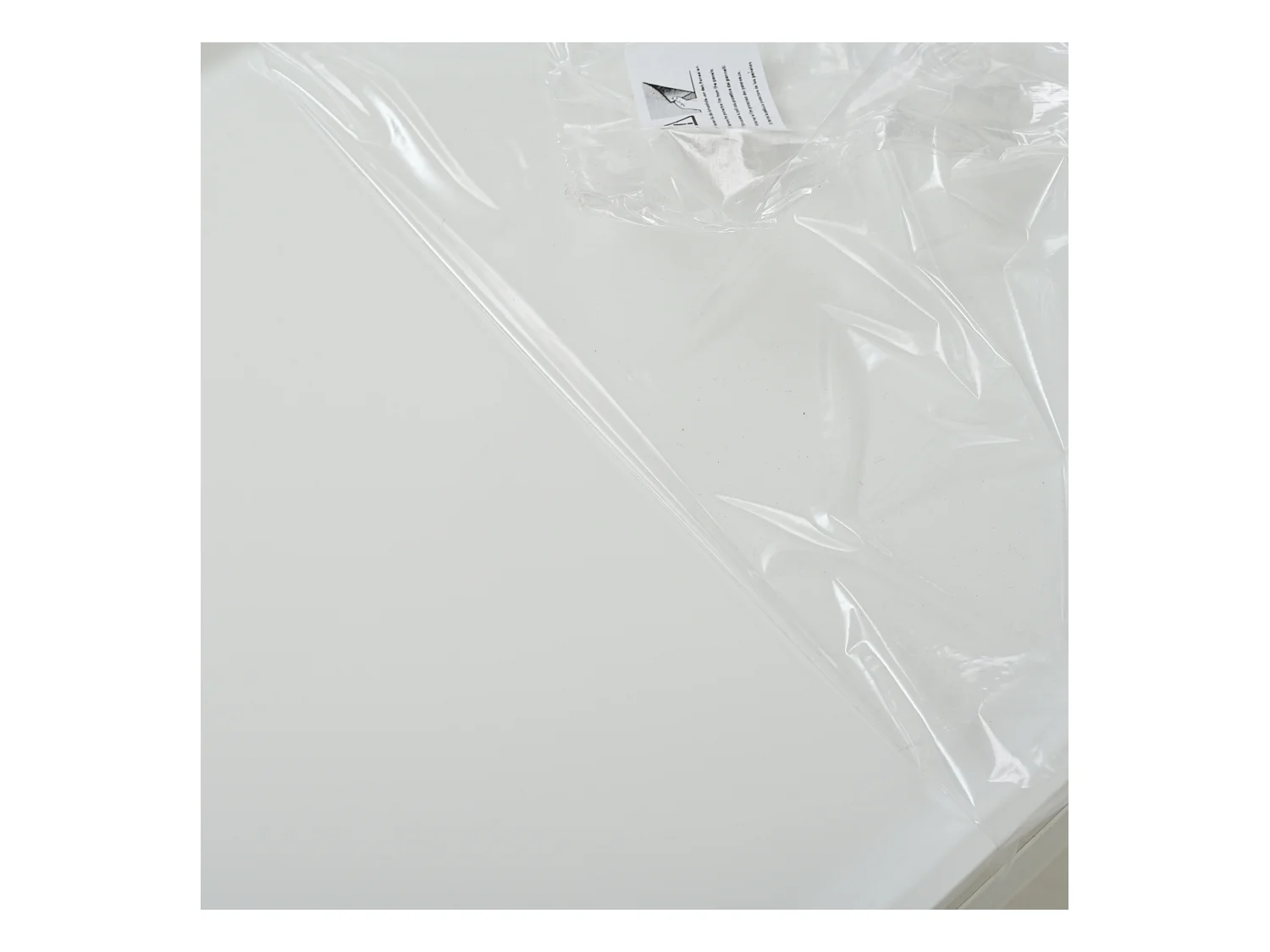 Meuble TV blanc brillant - Meuble TV avec éclairage LED et 4 tiroirs - compatible avec les téléviseurs d'environ 80 pouces