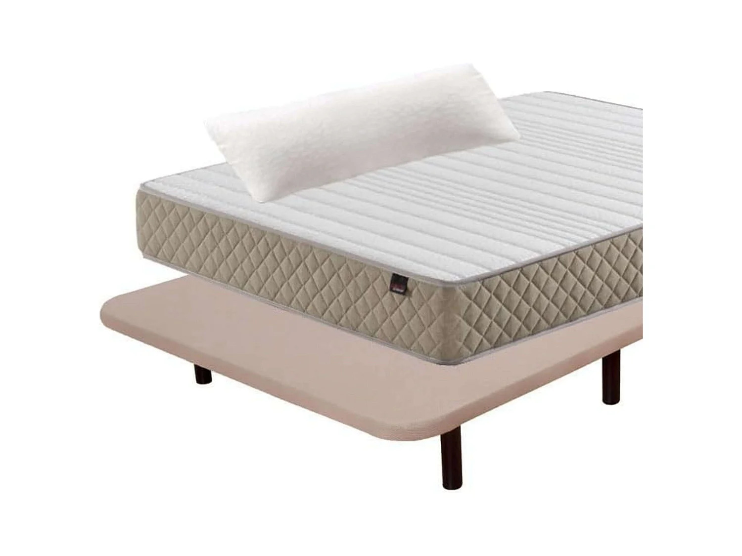 Pack Ahorro Deluxe 90x180 cm (Colchón + Base+ Patas + Almohada)
