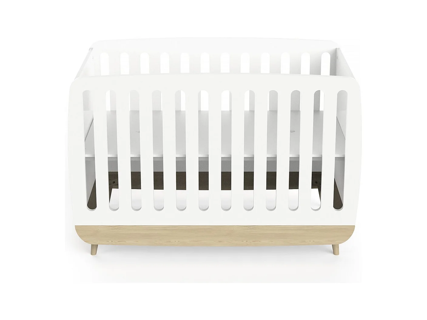 Lit berceau bébé " Firmiana " - 60 x 120 cm - Blanc mat