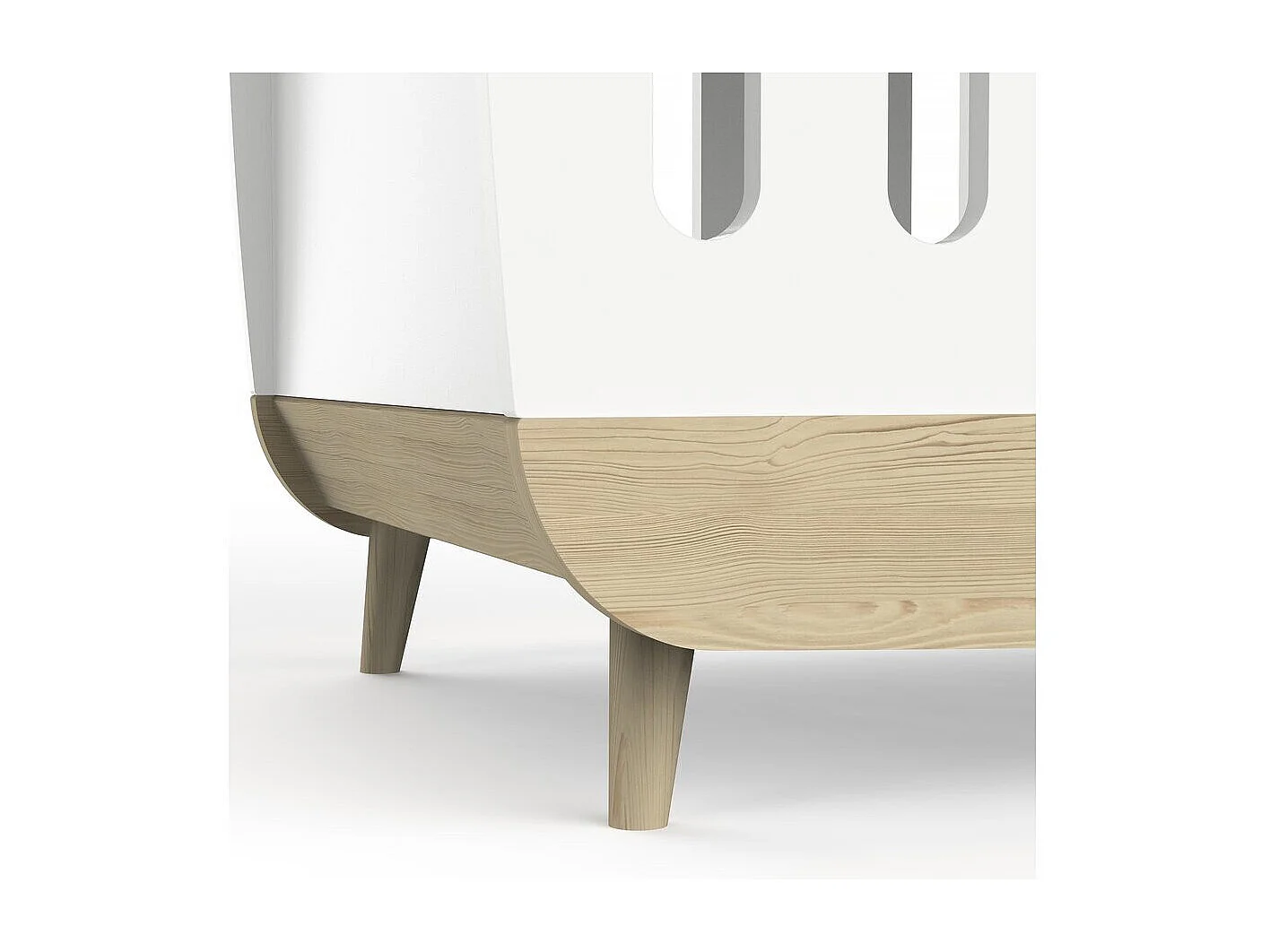 Cuna "Firmiana" - 60 x 120 cm - Blanco mate