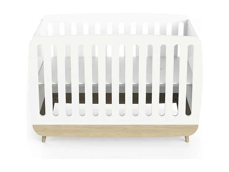 Lit berceau bébé " Firmiana " - 60 x 120 cm - Blanc mat