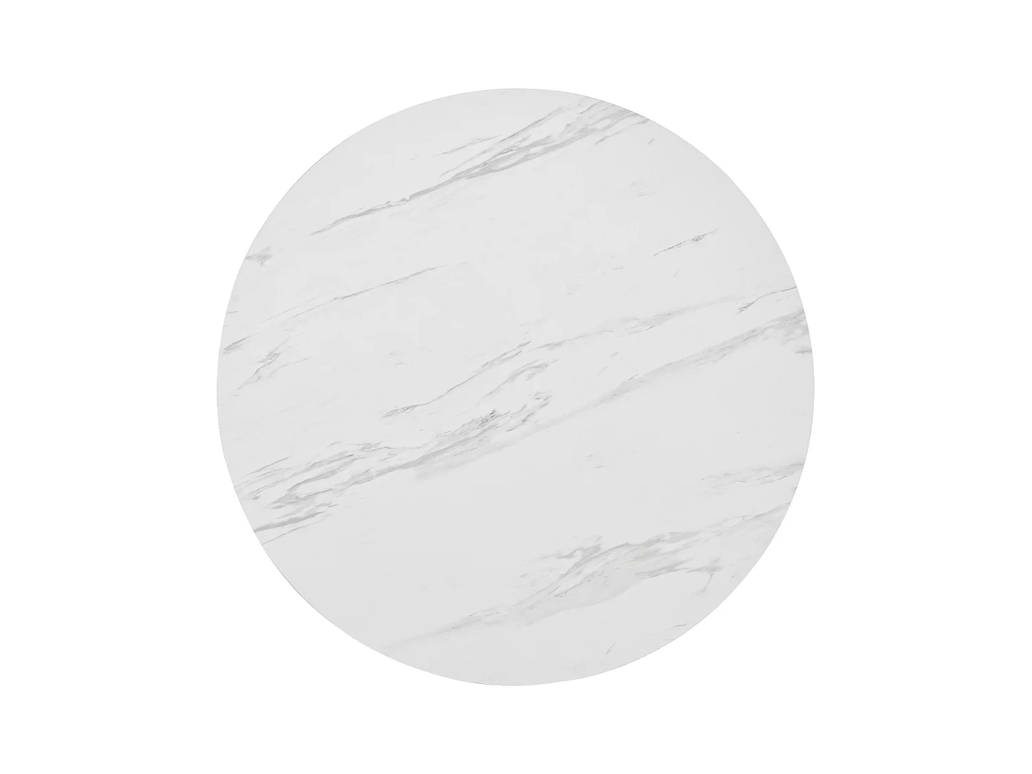 Table à manger blanc - Table à manger avec plateau en MDF et pieds en métal doré - décoration à motifs