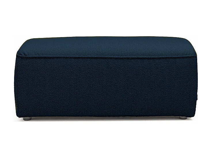 Noor - Pouf pour canapé modulable en tissu bouclette - Bleu marine