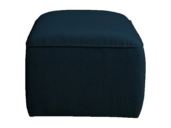 Noor - Pouf pour canapé modulable en tissu bouclette - Bleu marine