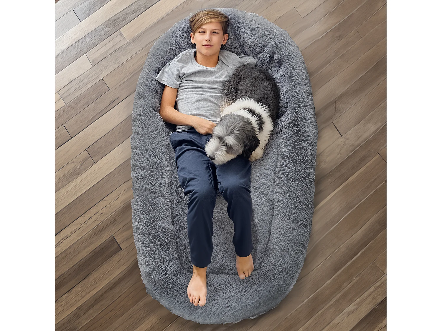 Panier Coussin Pour Animal Xxl Gris